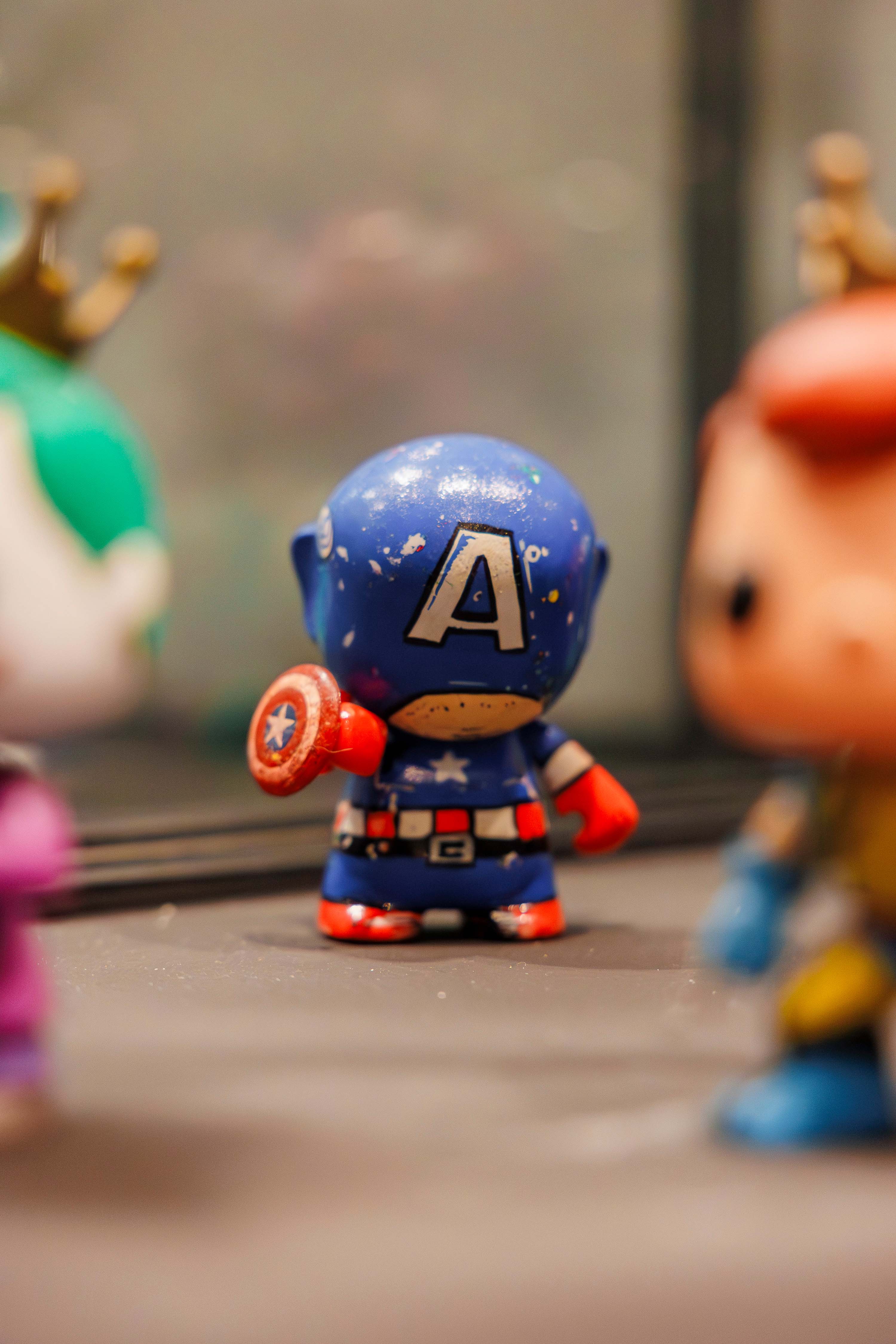 Funko Pop - Miniyuman cap America  Toy remanescente da primeira expo Thiago Rosinhole no soho em ny 2017